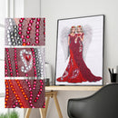 Partial Special Shape Drill Diamond Paint Dress Lady Mosaic Rhinestone Pictur