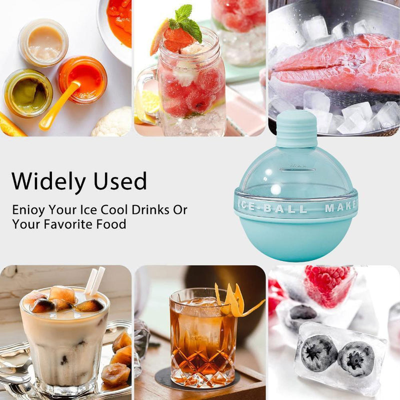 Ice Ball Maker - Light Bulb Ice Cube with Lids Molds for Whiskey*2