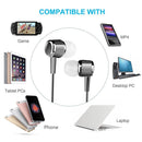 Universal In-Ear Earbuds Headsets Music Earphones 3.5mm Headphone (Black) Newly