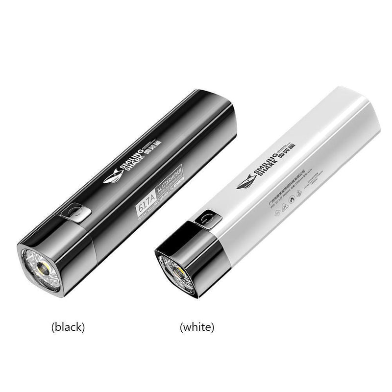 LED Flashlight 280LM Bright USB 3 Mode Outdoor Home Camping Torch (Black)