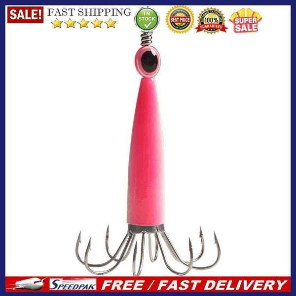 Squid Jig Fishing Lure Hook Octopus Artificial Hard Bait (Luminous Pink 8 Claw)