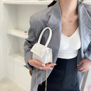Casual Women PU Leather Pure Color Chain Shoulder Bag Fashion Small Handbags