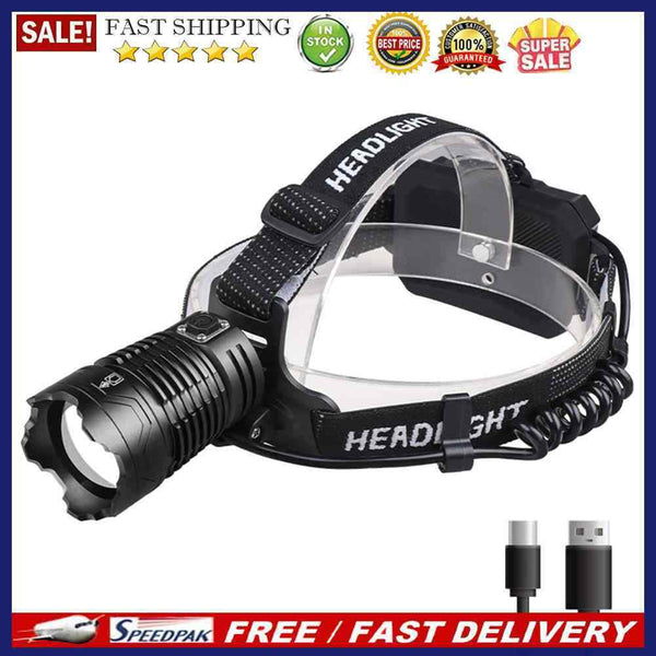 Portable XHP360 LED Headlamp 3000lm Waterproof Flashlight for Camping Fishing