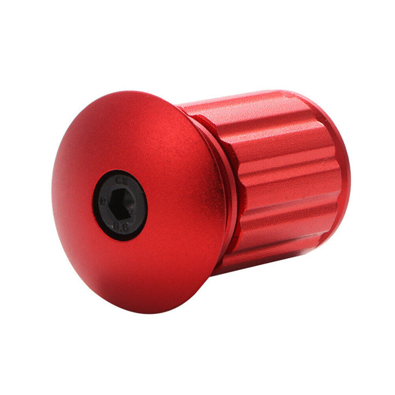 1 Pair MTB Handlebar Plugs Aluminum Alloy Road Bicycle Grip Plug (Red) Newly
