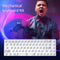 Hot Swap Keyboard Kit Bluetooth-compatible with 72pcs Red Shafts (Purple)