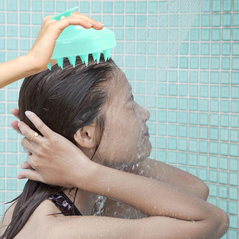 Silicone Head Body Shampoo Scalp Massage Brush Hair Washing Comb for Kids Adu