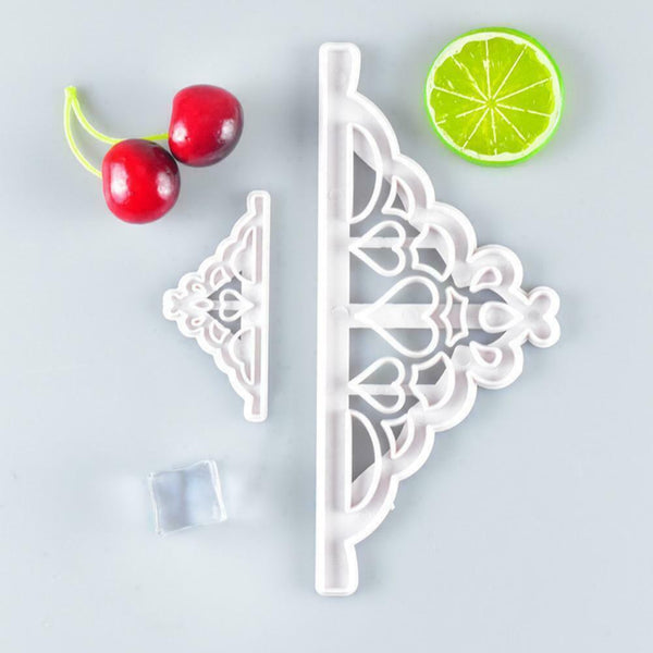 2Pcs Crown Plastic Fondant Cutter Cake Mold Cupcake Tools Decorating E4F4