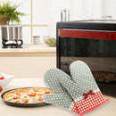 Microwave Oven Bow Print Baking Gloves Non-Slip Insulation Cooking Gloves