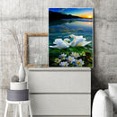 5D DIY Full Drill Diamond Painting Swan Lake Cross Stitch Needlework Set Decor