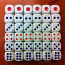 10pcs White Acrylic Round Corner Dice 6 Sided Die Portable Table Games Dice