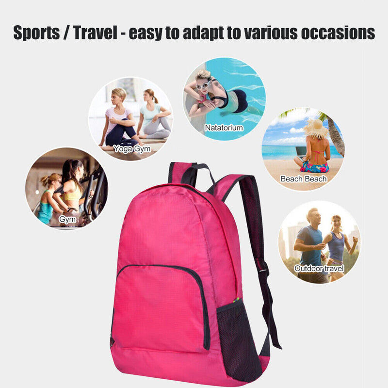 Lightweight Backpack 20L Folding Nylon Outdoor Sports Travel Trekking Rucks