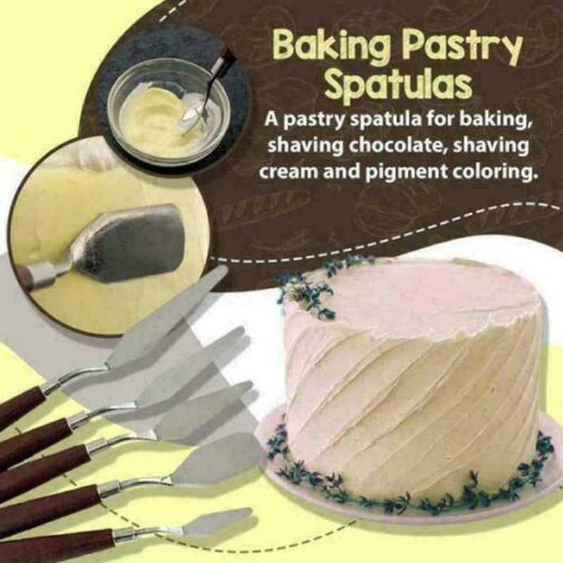 Steel Baking Pastry Spatulas 5pcs/set HOT G0U4 Y2Q0