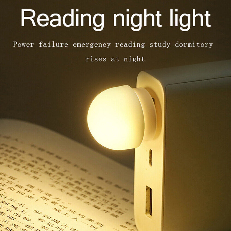 USB Plug Lamp Computer Mobile Power Charging USB Night Light (1pc-Warm) Newly