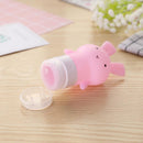 75ml Cute Rabbit Silicone Squeeze Bottle Travel Lotion Container (Pink) Newly