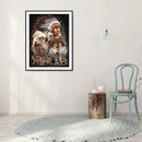 Indians Animal Full Round Drill Mosaic Diamond Painting Rhinestone Craft Draw