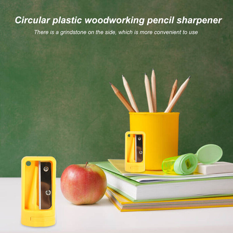 Woodwork Carpenter Pencil Sharpener Narrow Shaver Tool Stationery (Yellow)
