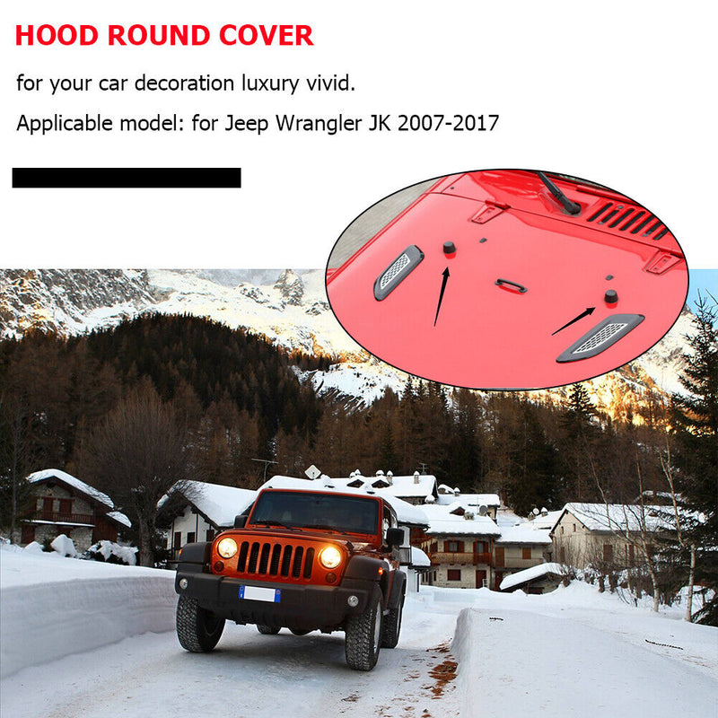 Rubber Hood Bump Stop Bonnet Bumper Cushion Black for Jeep Wrangler JK 07-17