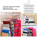 S-Shape Pants Hangers Multi Functional Stainless Steel Trousers Clothes Hangers