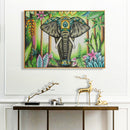 Elephant Acrylic Oil Paint By Numbers Canvas Drawing DIY Hand Painted Wall Art