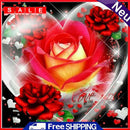 5D Full Square Drill Diamond Painting Kit Rose Heart Artwork Decor for Adults
