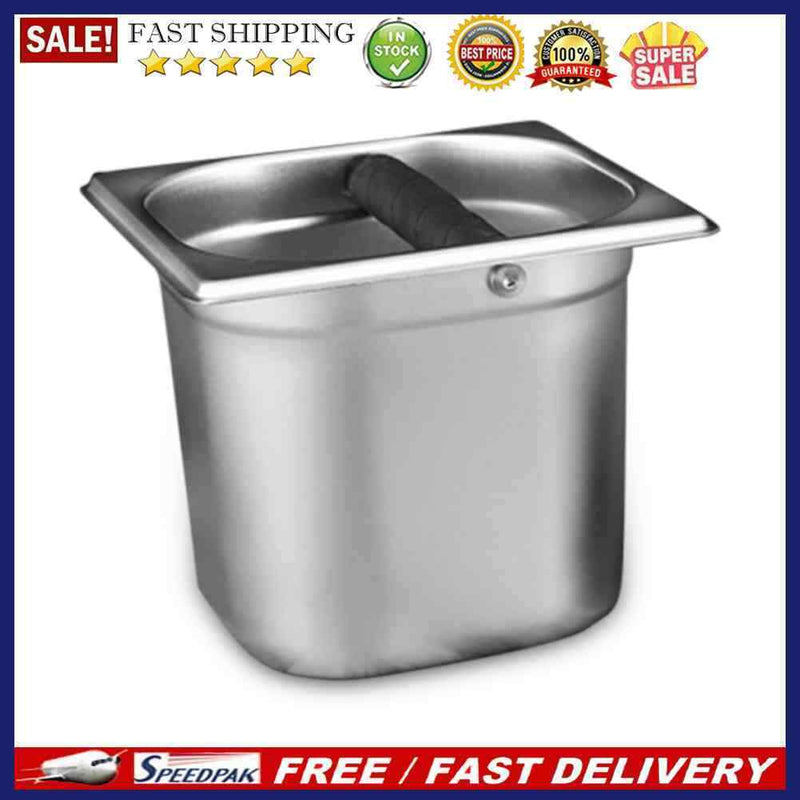 Coffee Residue Knock Box Stainless Steel Coffee Grounds Bucket Trash Cafe T