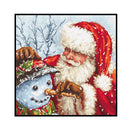 Full Cross Stitch 11CT Santa Snowman Counted Embroidery DIY Christmas Decoration