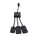and Play Male To Female Connector OTG Hub Cable Adapter For Smartphone Tablet