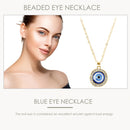 Evil Eye Pendant Necklace Chain - Third Blue Eyes Amulet Ojo Dainty Necklac