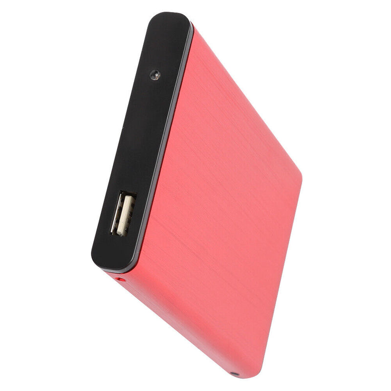 USB 2.0 Mobile Hard Disk Case 10TB 2.5 inch SATA HDD SSD Enclosure (Red)
