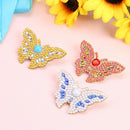 3pcs DIY Full Drill Diamond Brooch Butterfly Rhinestone Jacket Lapel Pins