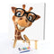 Giraffe with Glasses Oil Paint By Numbers Kits Canvas Drawing DIY Cartoon