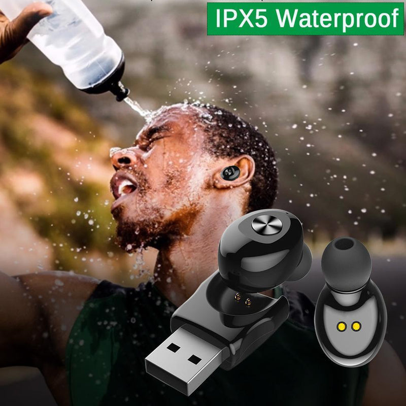 Bluetooth-compatible 5.0 XG12 Earphone Wireless HIFI Sound Sport USB Charge Head