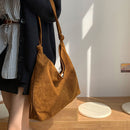 Fashion Winter Corduroy Shoulder Bag Women Autumn Large Capacity Shopping Bags