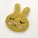 Cute Rabbit Hair Clips Hairpin Women Corduroy Wash Face Hairgrips (Yellow)