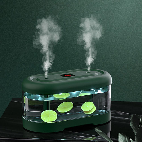Dual Spray Heavy Fog Mist Maker Essential Oil Aroma Diffuser Air Humidifier