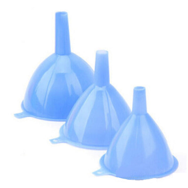 3 Size set Plastic Funnel Fill Petrol Oil Fuel Water Lab Car Tool Liquid C7Z6