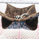 Small Animal Hammocks Double Bunkbed Pet Cage Rabbit (Blue Medium)