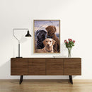 5D DIY Diamond Painting Full Round Drill Three Dogs Wall Decor Rhinestone Art