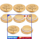 Bamboo Mason Jar Lids Reusable for Regular Mouth 68MM Tops Set 8 Packs