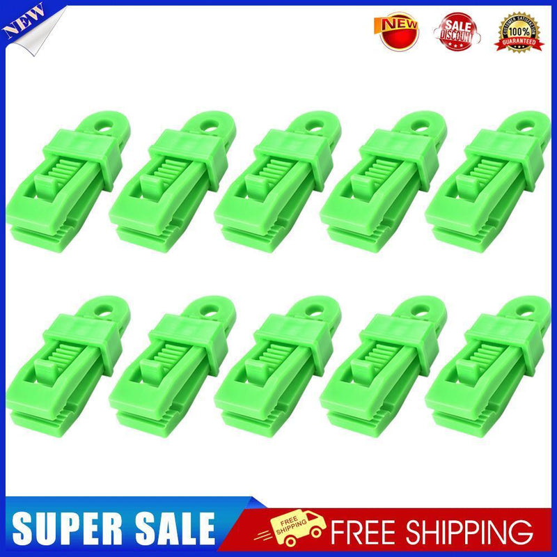 10pcs Outdoor Large Canopy Wind Rope Clamps Windproof Tent Clips (Green)