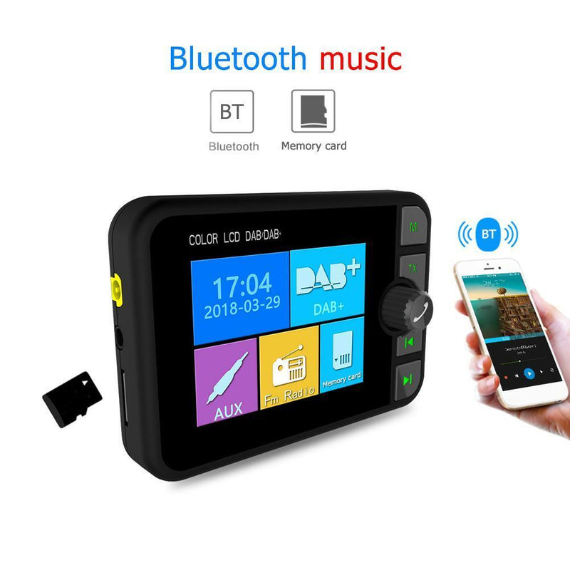 C6 Car DAB Radio Receiver FM Transmitter Bluetooth-compatible Handsfree Mus