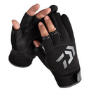 3-Finger Cut Unisex Arrow Fishing Gloves Non-Slip Angling Gloves (Gray) Newly