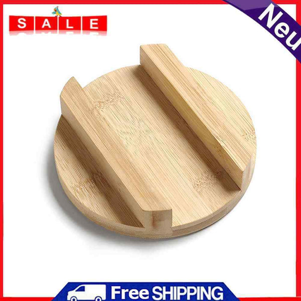 Bamboo Wood Camping Sierra Cup Bowl Cover with Handle for Outdoor BBQ Hiking