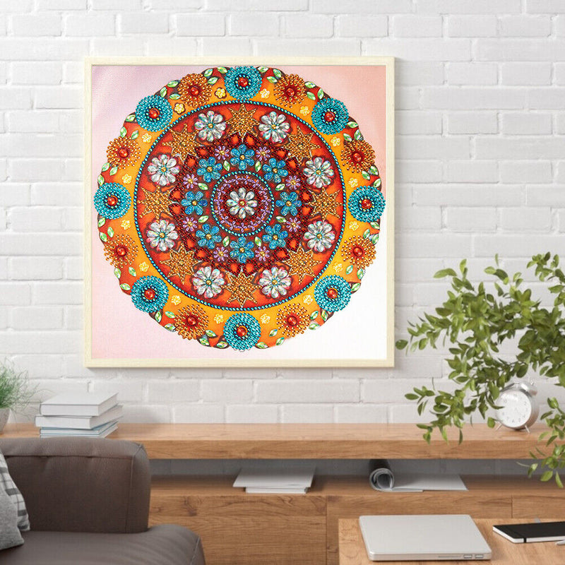 DIY 5D Mosaic Mandala Flower Part Special Shape Diamond Painting Kit (B049)