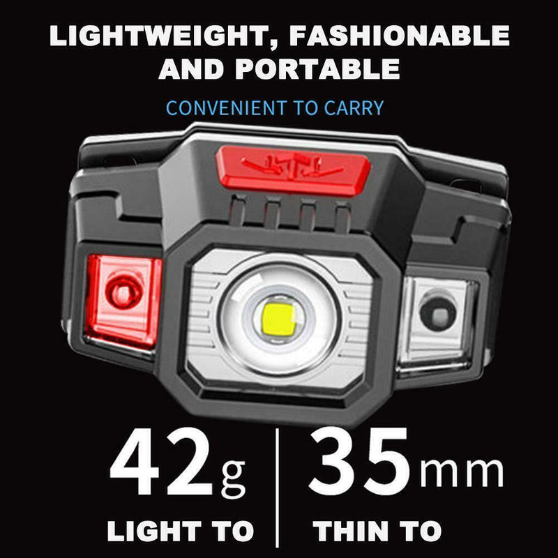 USB Rechargeable Head Torch Headlamp Light Lamp LED Camp Fishing UK F5C0