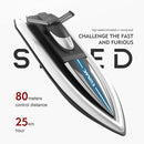 LSRC-B8 2.4GHz Radio RC Racing Boat Waterproof Ship with 2 Battery (Black) Newly