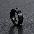 Temperature Ring Unisex Titanium Steel Finger Knuckle Ring (US 12 Black) Newly