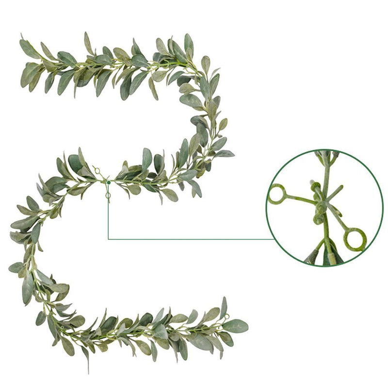 Wedding Decor Plant Decoration Plants Faux Long Flocking Rabbit Ear Leaf Vines
