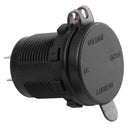 5V 3A QC 3.0 USB Car Charger Socket Adapter with Dust Cover for Motorcycle Boat