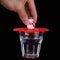 Torx Silicone Cup Cover Heat-resistant Reusable Cartoon Lid (Red Snowman)